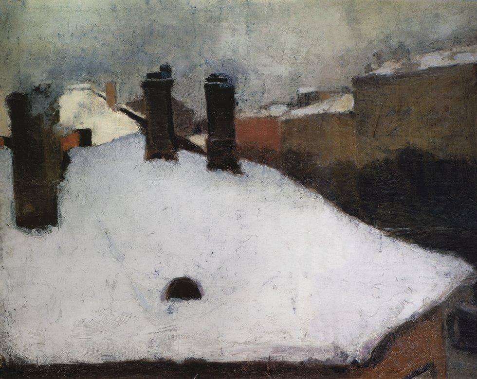 Грабарь Игорь Эммануилович, «Крыши под снегом» 1889 год