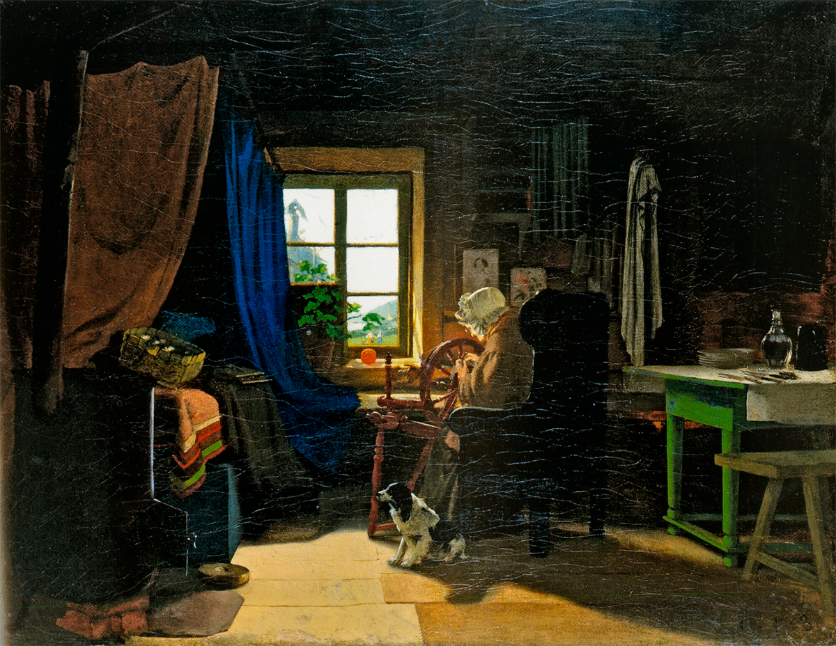 Клодт Михаил Петрович, «Пряха» 1863 год