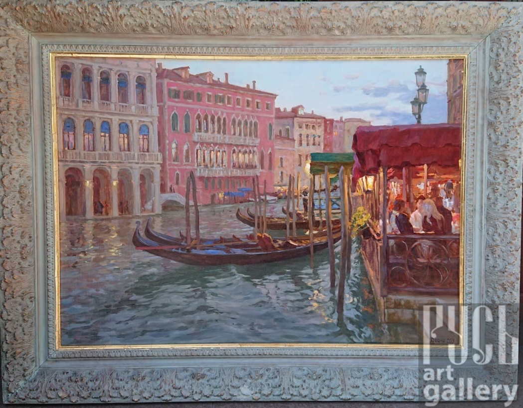 Современная живопись и графика "Венецианское кафе", Диана Коробкина