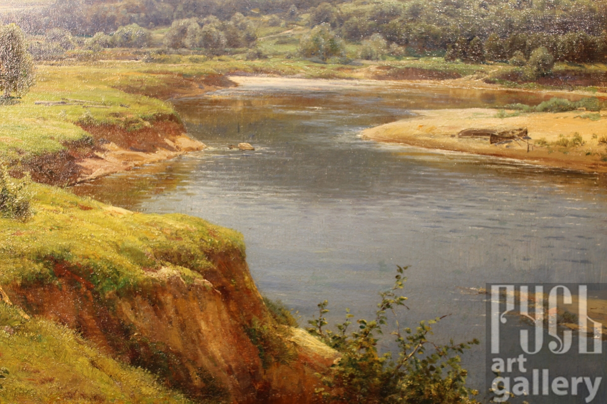 Антикварные картины (живопись и графика) "Берег реки", Вельц Иван Августович (1866 — 1926)