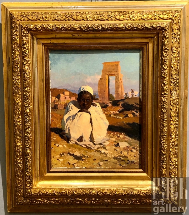 Антикварные картины (живопись и графика) "Ибрагим. Арабский мальчик в Карнаке", Поленов Василий Дмитриевич (1844 — 1927)