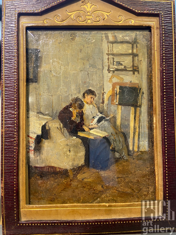 Антикварная живопись и графика "Отдых", Михайлов Михаил Дмитриевич (1855 — 1932)