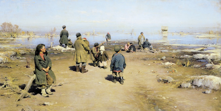 Абрам Архипов. Картина «Лед прошел», 1895
