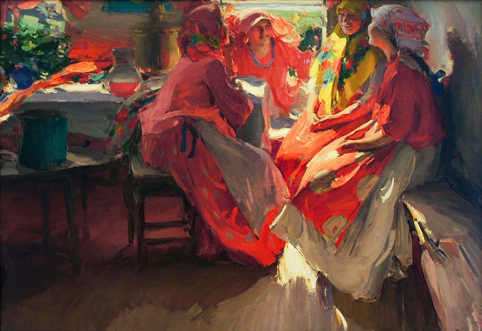Абрам Архипов. Картина «В гостях», 1915