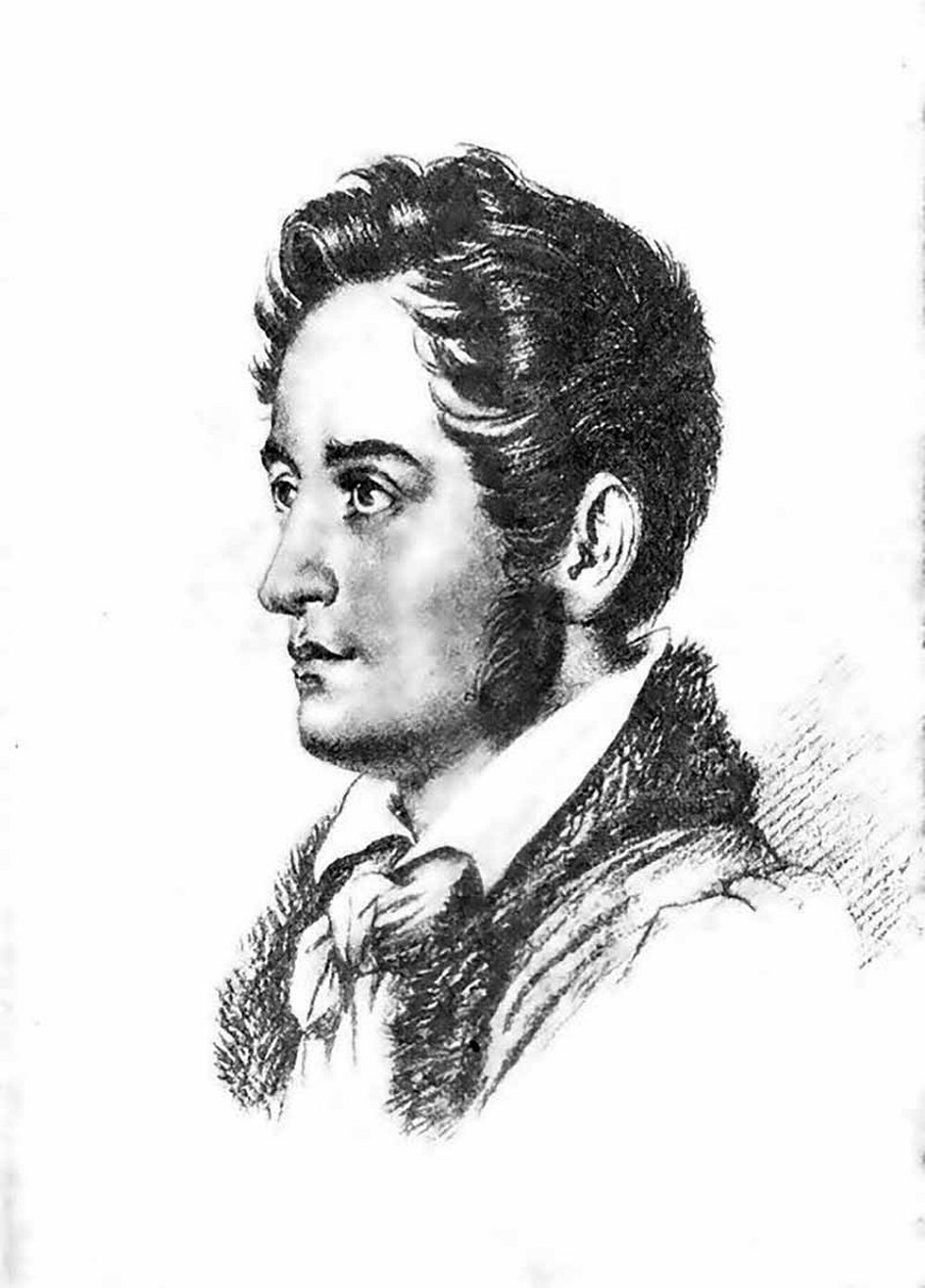 Александр Витберг. Рисунок «Портрет молодого Герцена», 1836