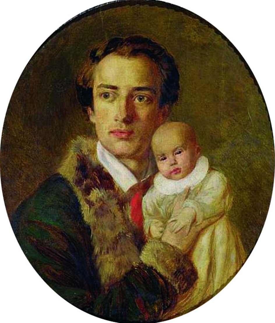 Александр Витберг. Картина «Портрет Александра Герцена с сыном», 1836