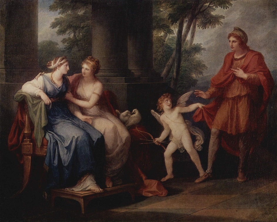 Ангелика Кауфман. Картина «Венера пробуждает в Елене любовь к Парису», 1790