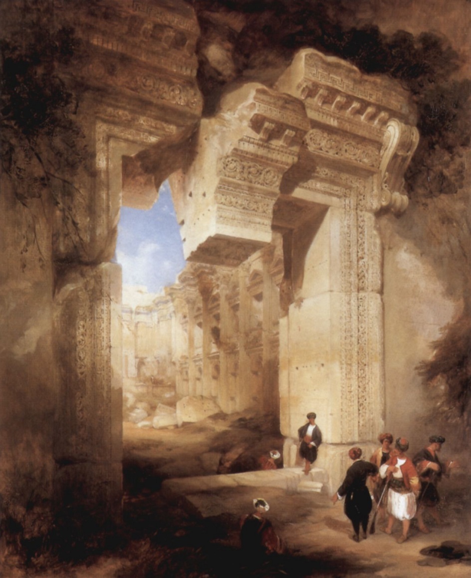 Дэвид Робертс. Картина «Ворота в Великий храм в Баальбеке», 1841