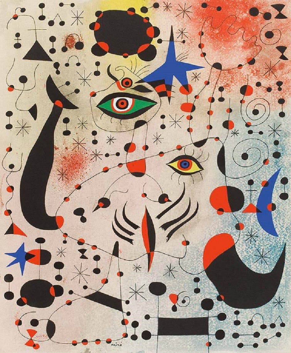 Жоан Миро. Картина «Шифры и созвездия в любви с женщиной», 1941