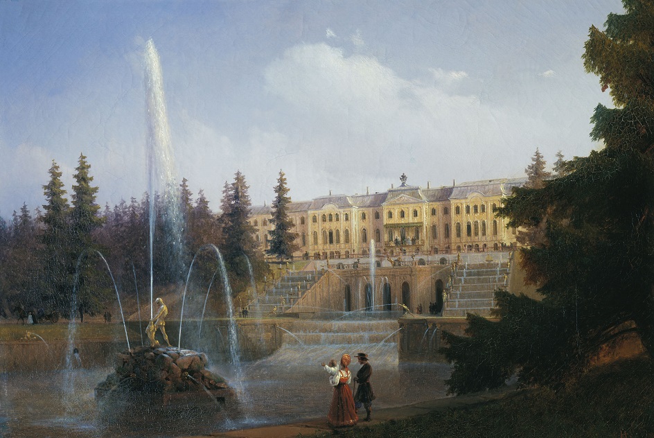 Иван Айвазовский. Картина «Большой Петергофский дворец», 1844