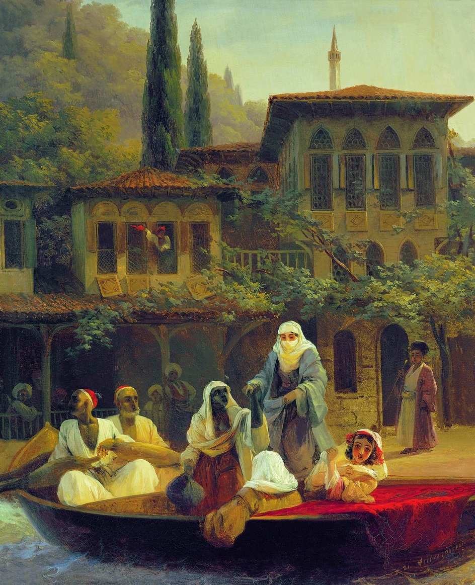 Иван Айвазовский. Картина «Восточная сцена. Каик с турчанками», 1846