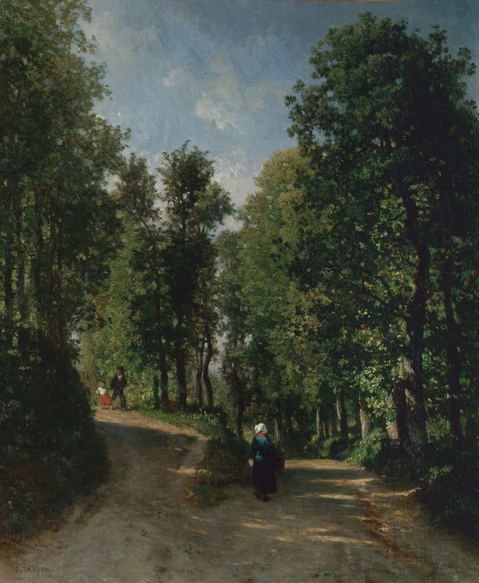 Констан Тройон. Картина «Дорога в лесу», 1840