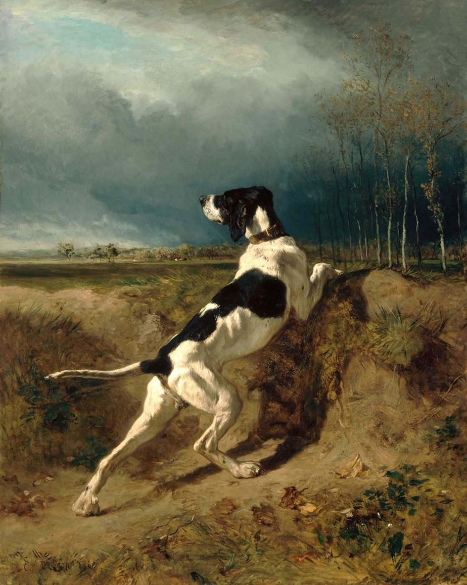 Констан Тройон. Картина «Гончая», 1860