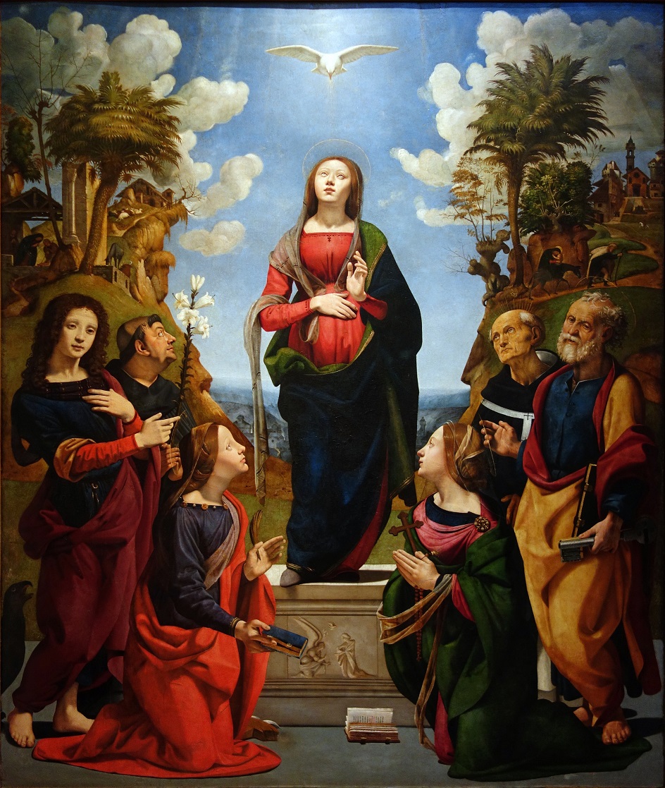 Мадонна на картинах. Пьеро ди Козимо. Картина «Непорочное зачатие», 1655