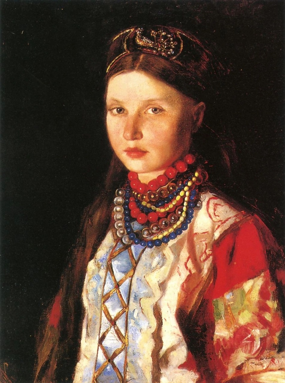 Марианна Веревкина. Картина «Портрет девушки в русском костюме», 1888