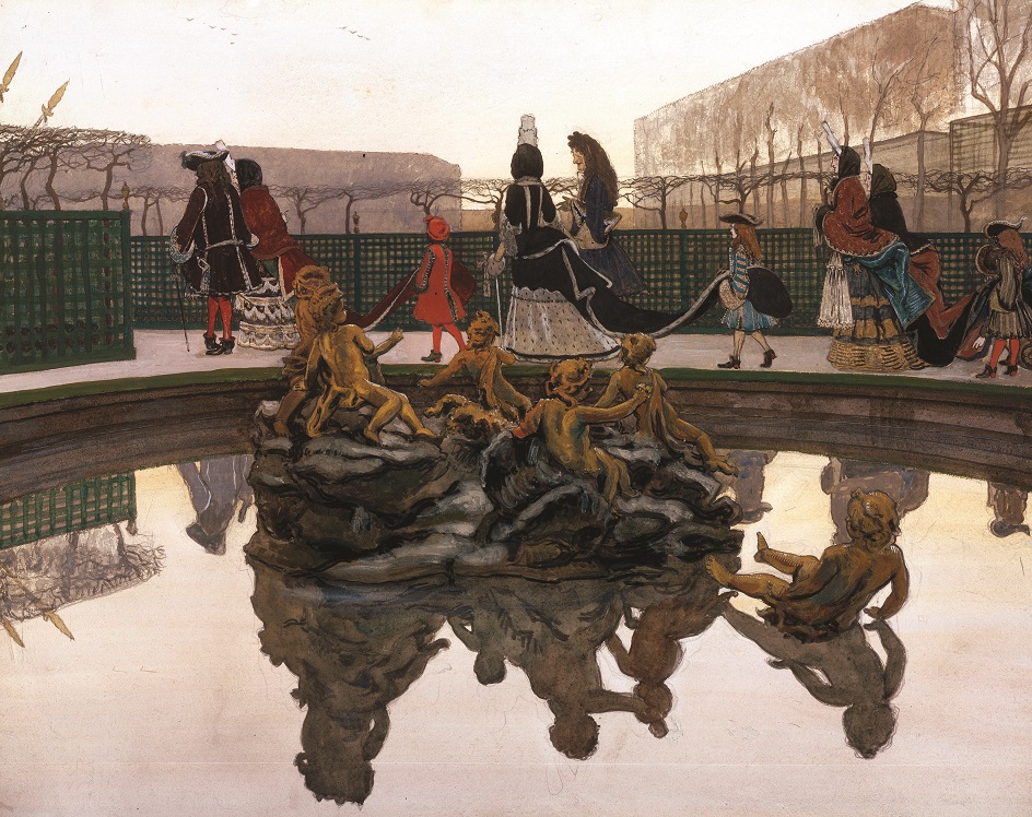 «Мир искусства». Александр Бенуа. Картина «Прогулка короля», 1906