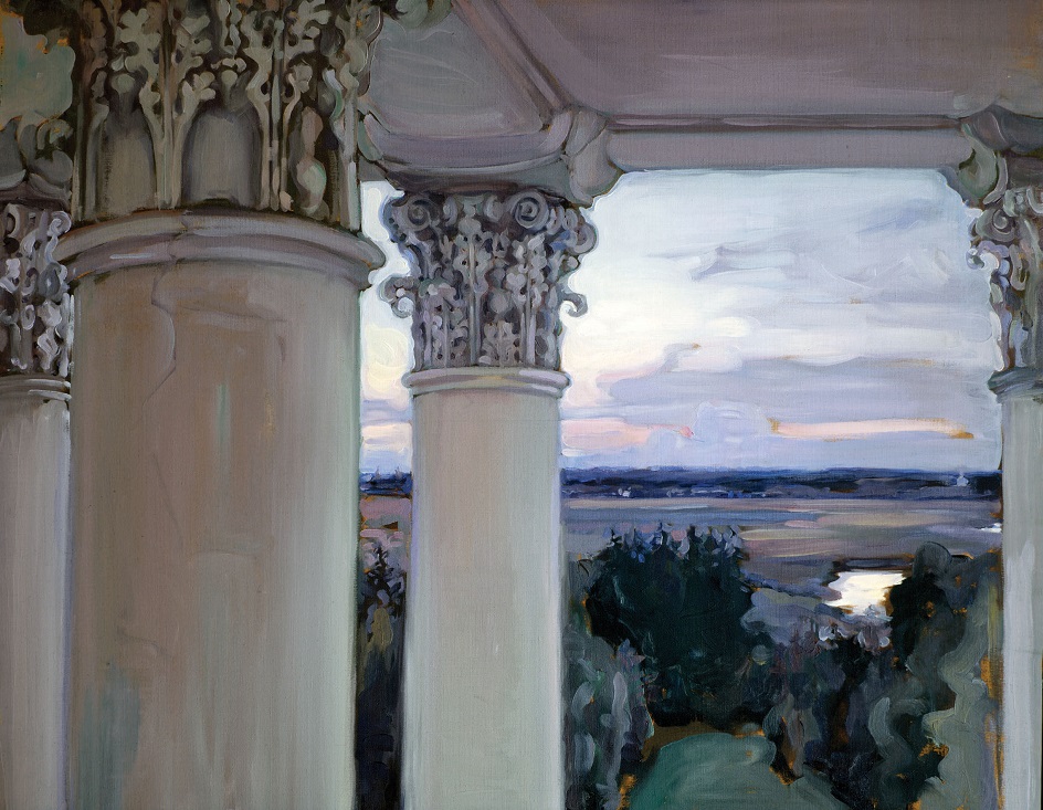 «Мир искусства». Мария Якунчикова. Картина «Из окна старого дома. Введенское», фрагмент, 1897