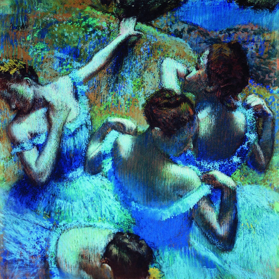 Пастель. Эдгар Дега. «Голубые танцовщицы», 1887