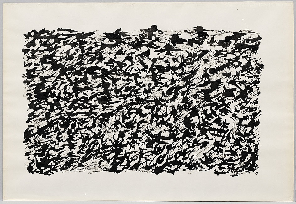Послевоенное европейское искусство. Информализм. Анри Мишо. Картина. «Без названия», 1960