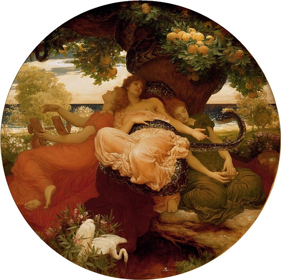 Фредерик Лейтон. Картина «В саду Гесперид», 1892