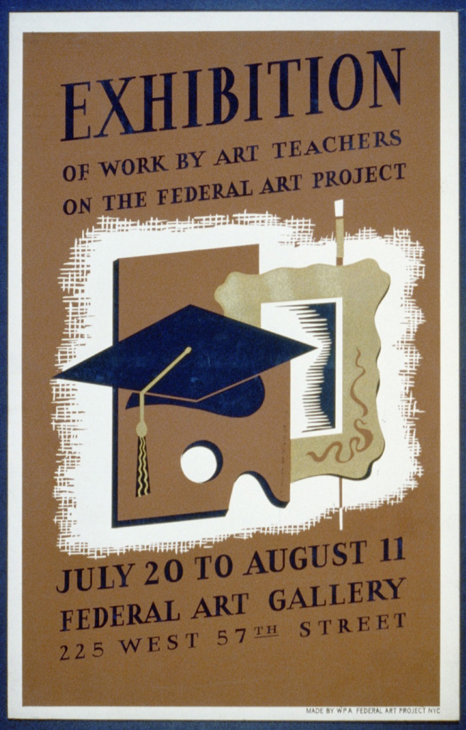 Энтони Велонис. Постер Exhibition of work by art teachers on the Federal Art Project, 1938