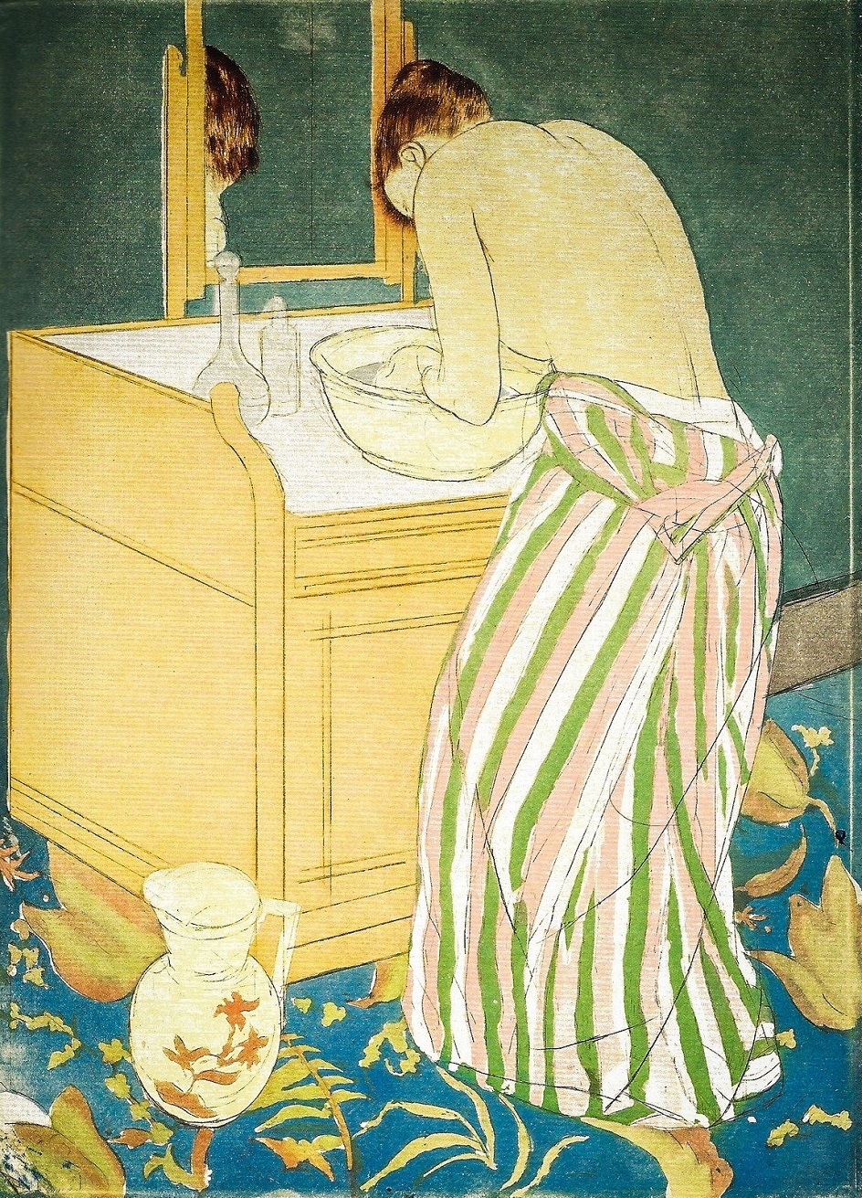 Акватинта. Мэри Кэссетт. Гравюра «Купальщица», 1891
