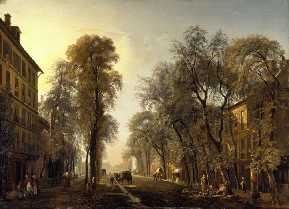 Исидор Даньян. Картина «Бульвар Пуассоньер утром», 1834