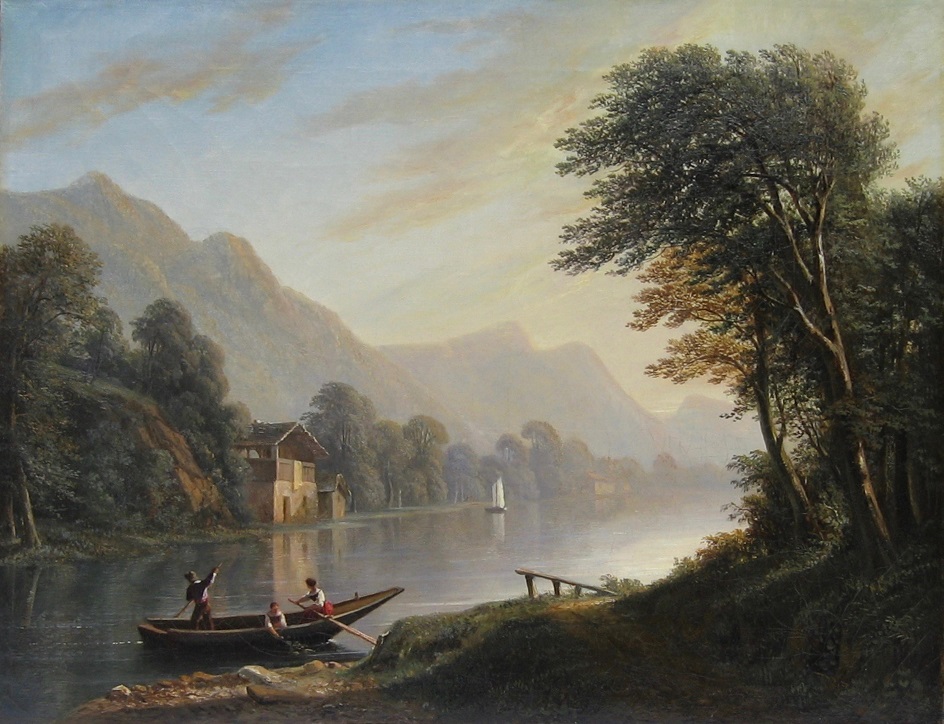 Исидор Даньян. Картина «На берегах реки Аре близ Интерлакена», около 1850