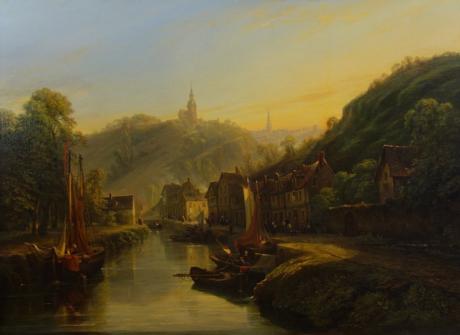 Исидор Даньян. Картина «Порт Динан», 1835
