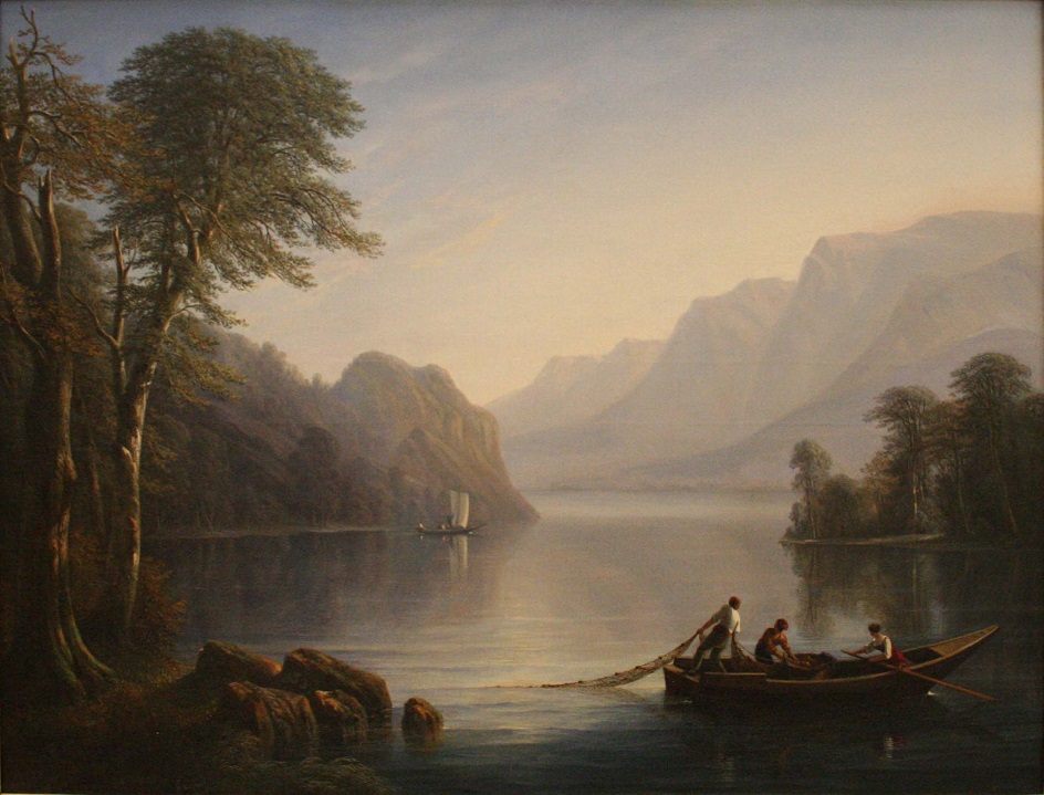 Исидор Даньян. Картина «Озеро Невшатель», 1850