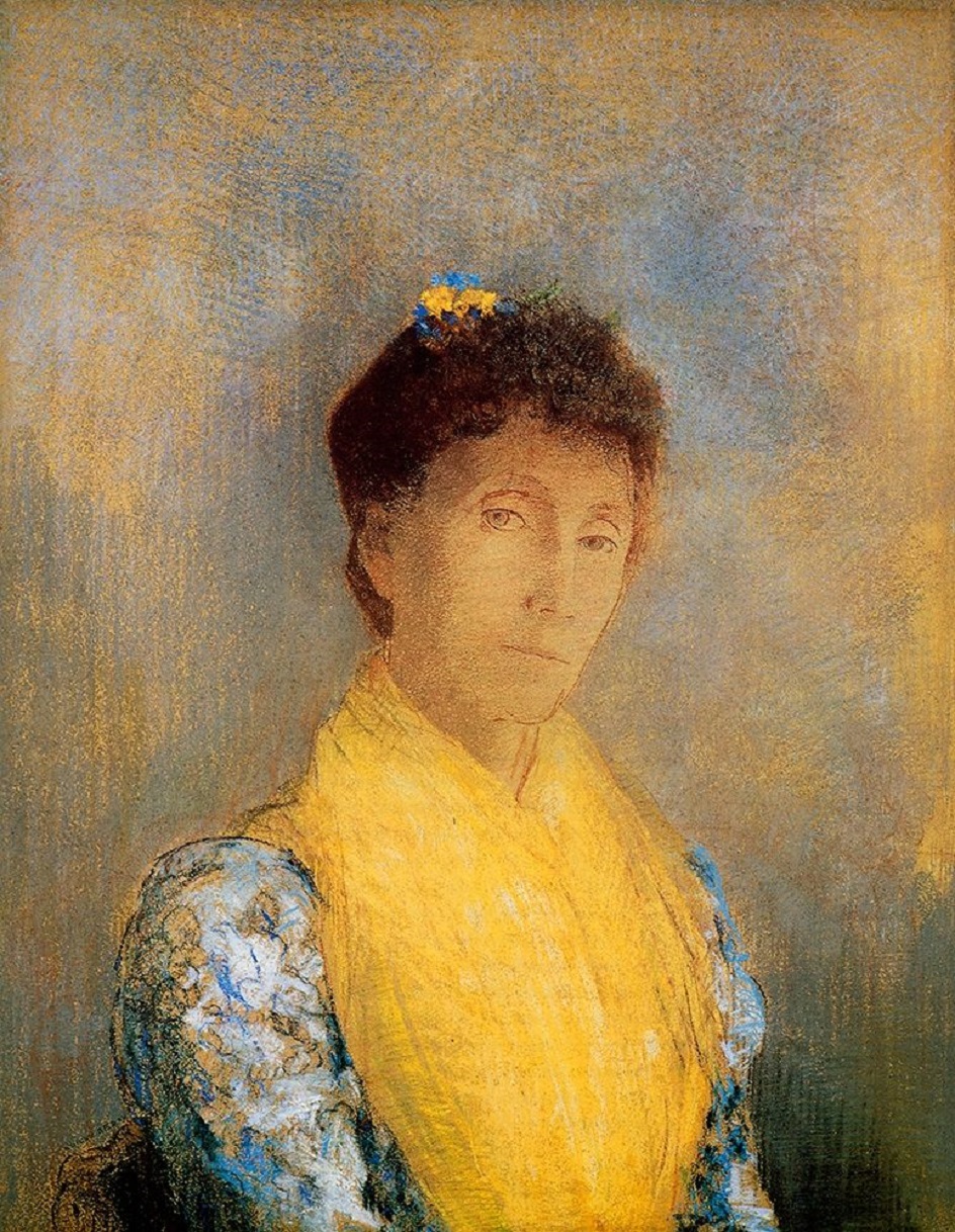Одилон Редон. Картина «Женщина в желтом», 1899