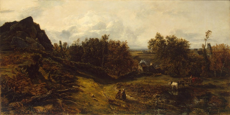 Пленэр. Теодор Руссо. Картина «Вид в окресностях Гранвиля», 1833