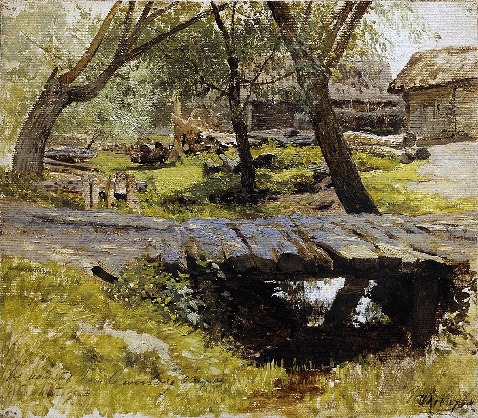 Пленэр. Исаак Левитан. Картина «Мостик. Саввинская слобода», 1884
