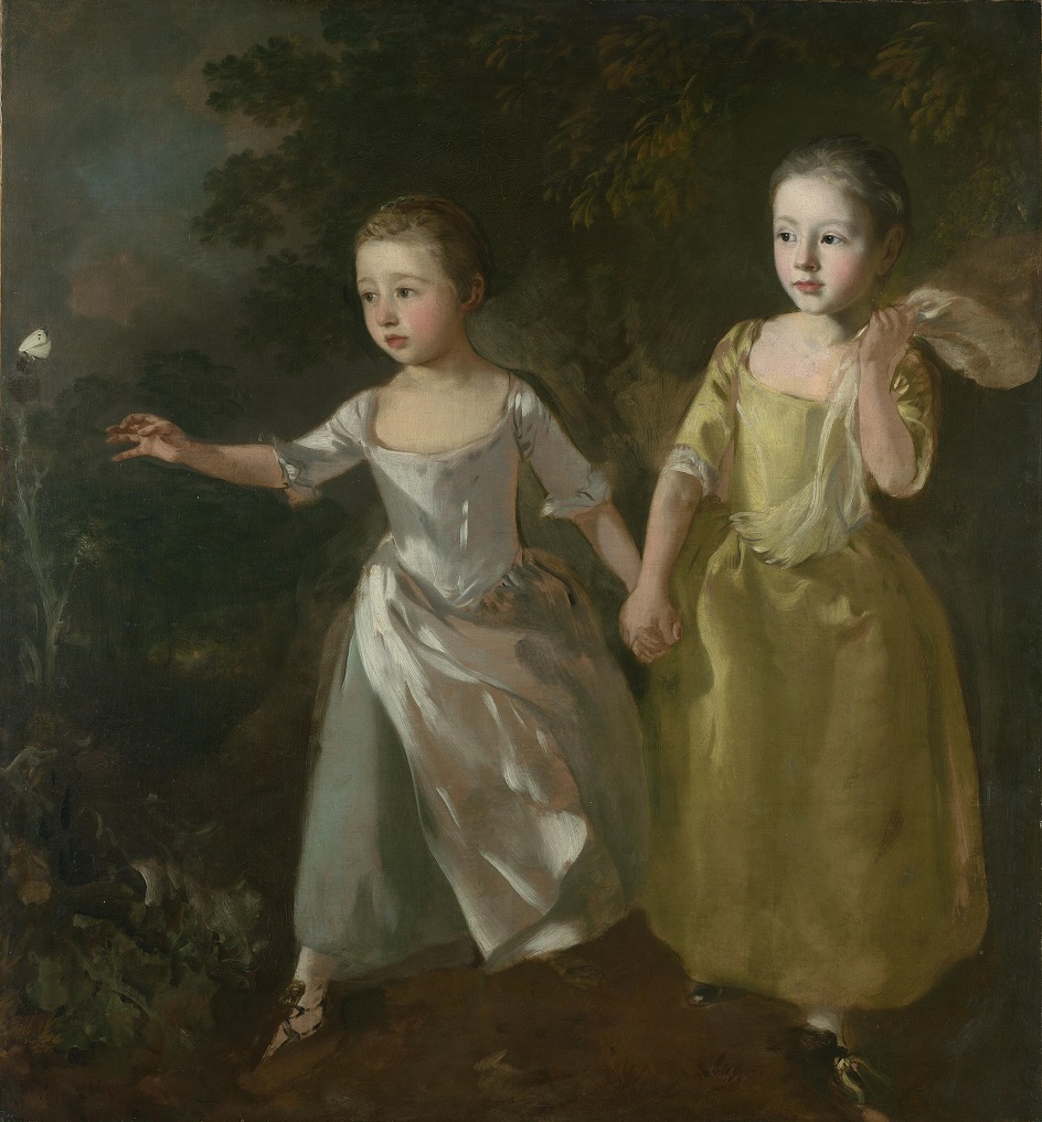 Томас Гейнсборо. Картина «Портрет дочерей, преследующих бабочку», 1756