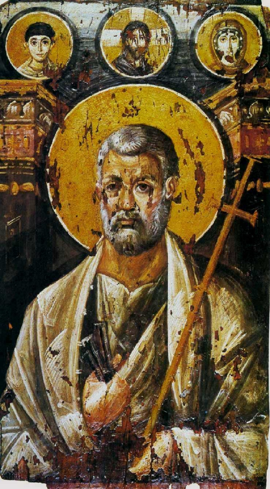 Энкаустика. Византийская икона «Апостол Петр», VI век