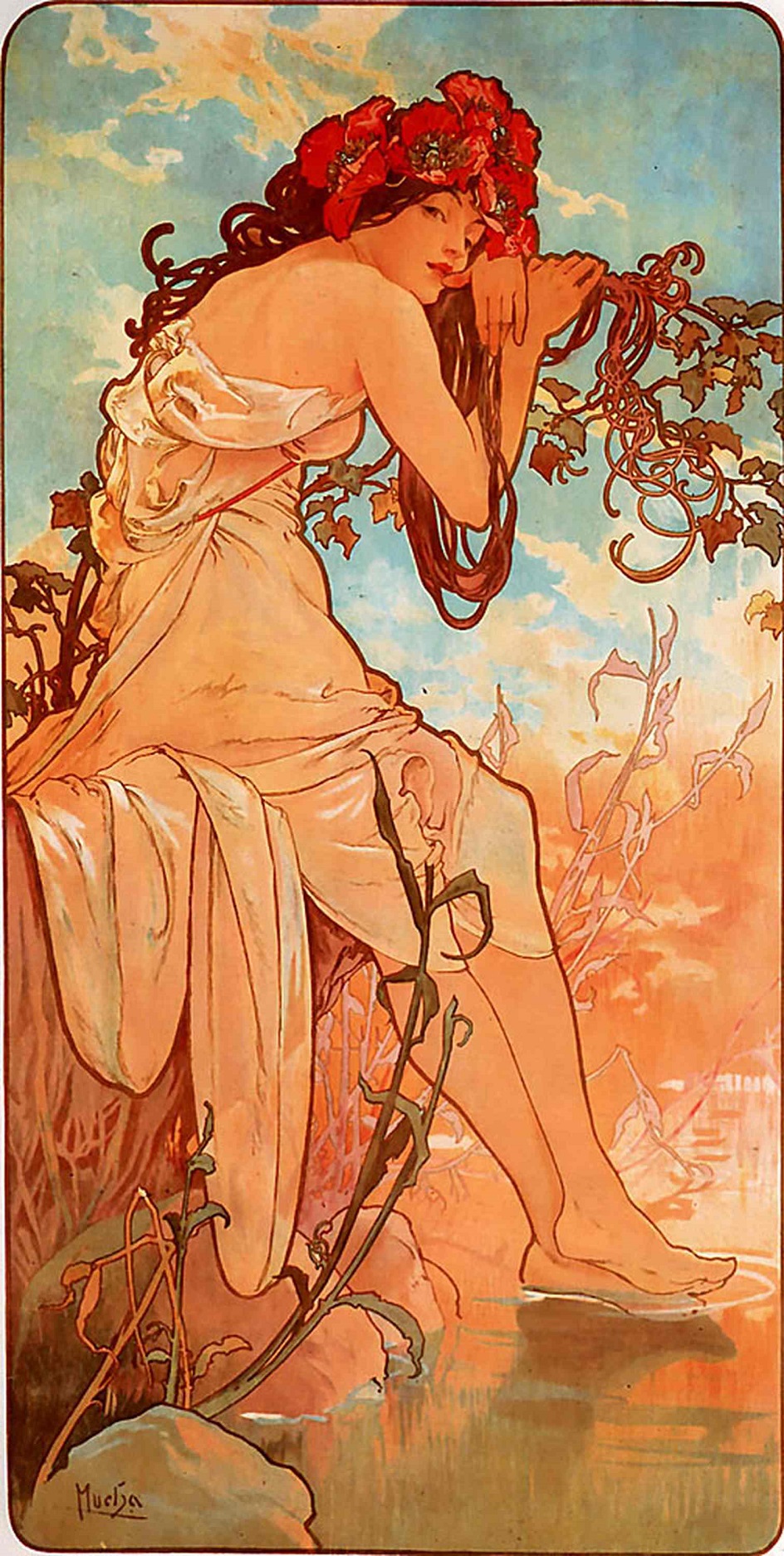 Альфонс Муха. «Лето» из серии «Времена года», 1896
