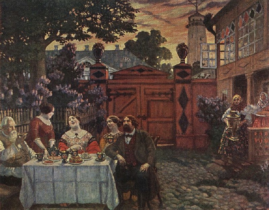 Борис Кустодиев. «Чаепитие», 1913