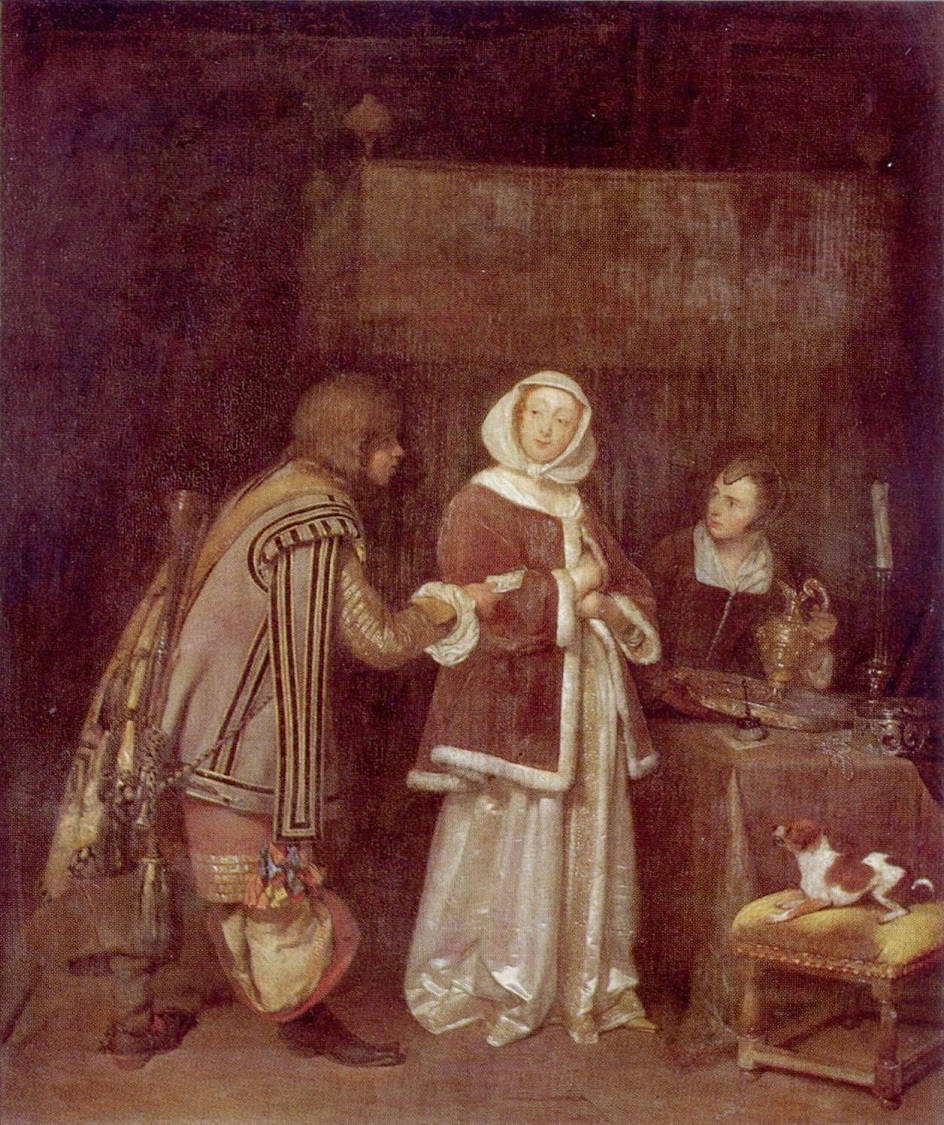 Герард Терборх. Картина «Отказ взять письмо», середина XVII века