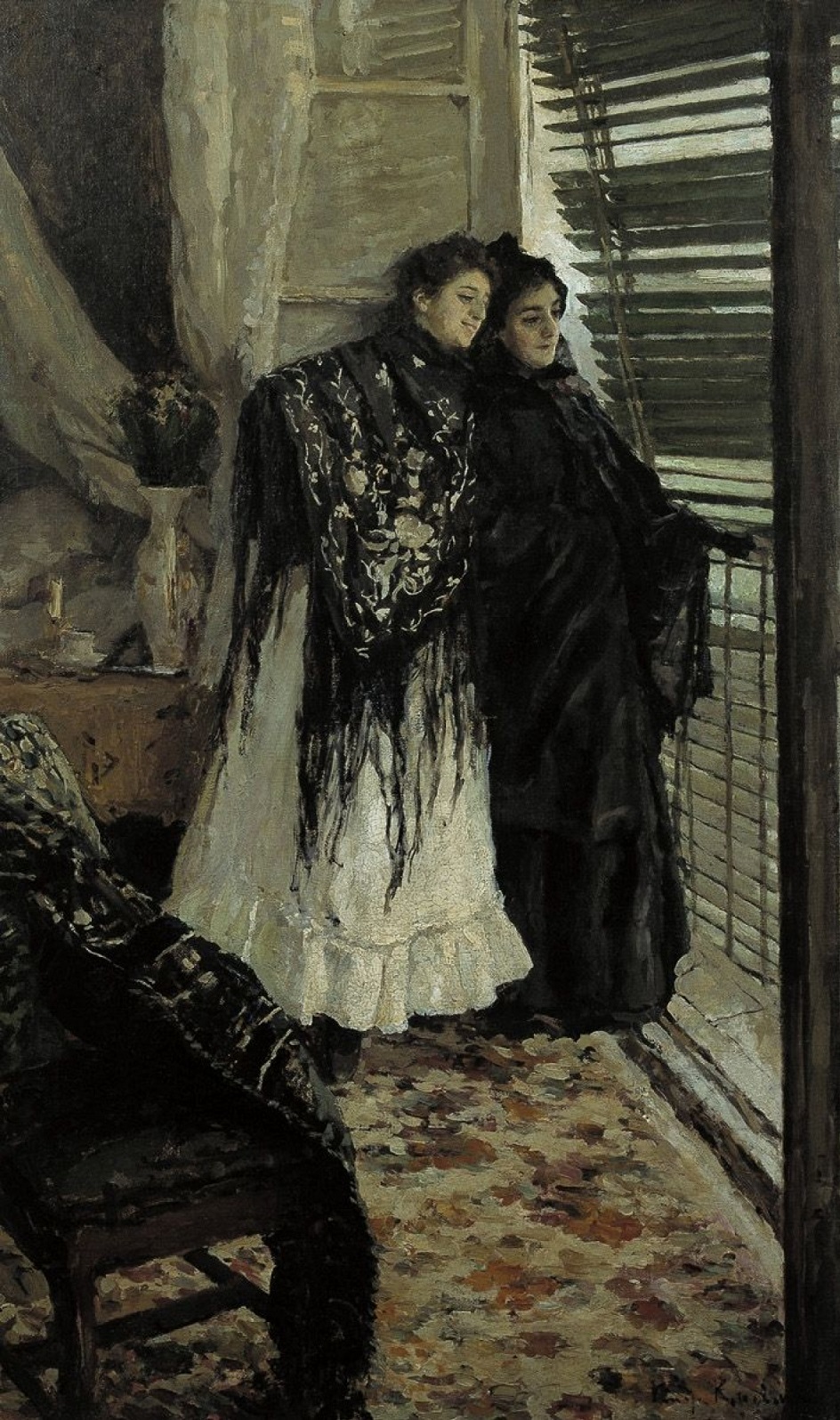 Константин Коровин. «У балкона. Испанки Леонора и Ампара», 1889
