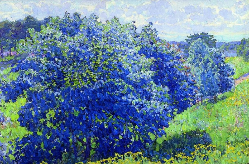 Константин Юон. Картина «Голубой куст», 1908