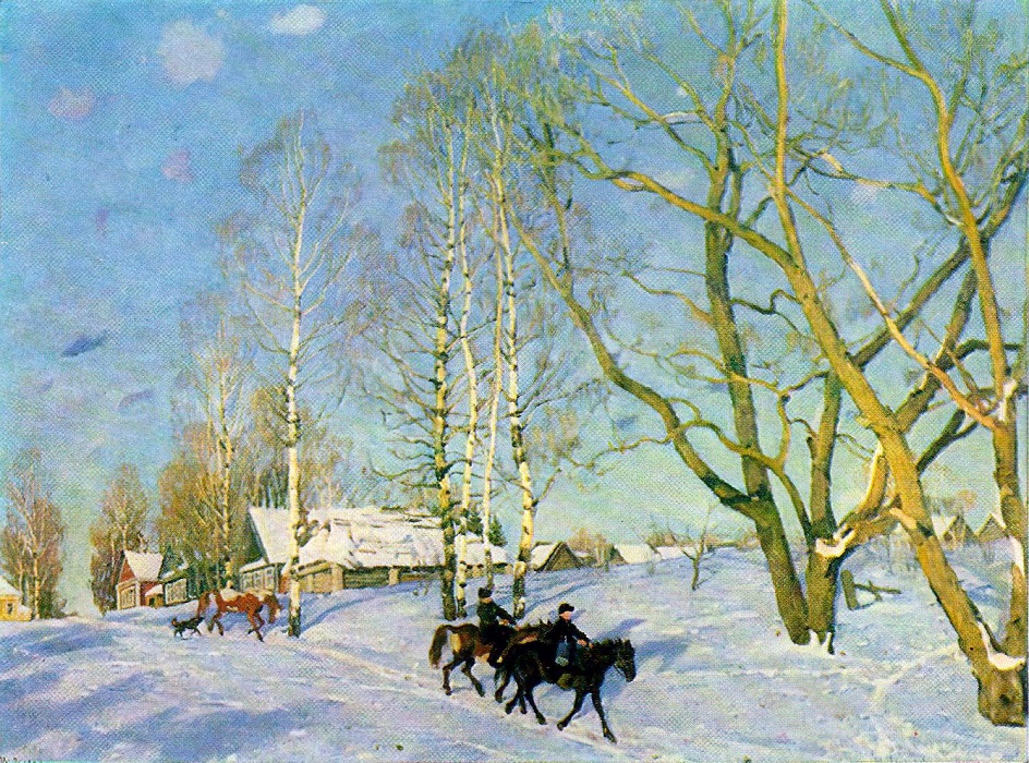 Константин Юон. Картина «Мартовское солнце», 1915