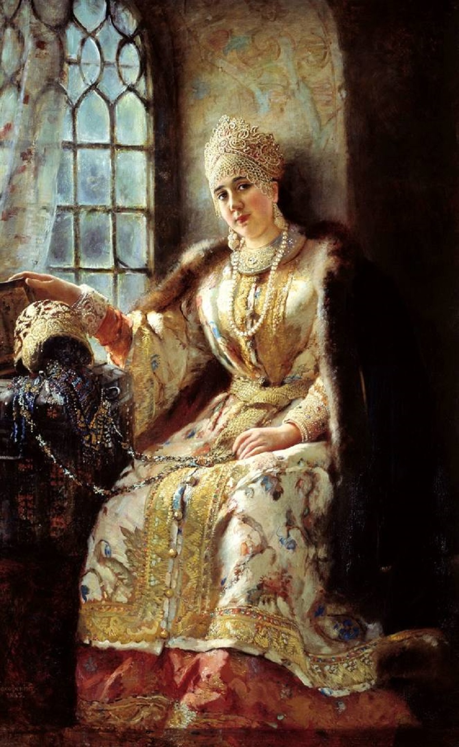 Константин Маковский. «Боярыня у окна», 1885