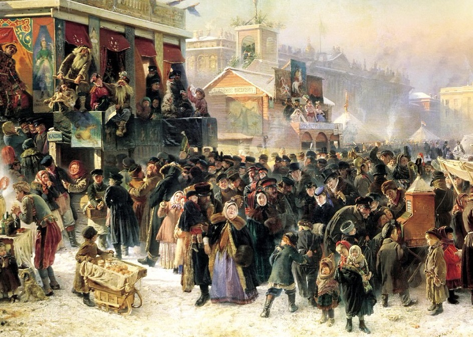 Константин Маковский. «Народное гуляние во время Масленицы»,1869