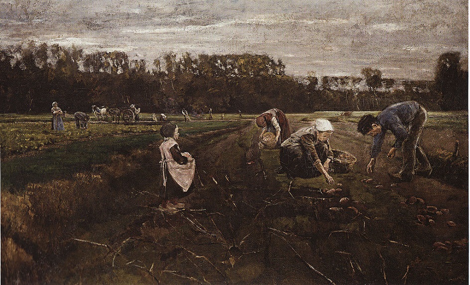 Макс Либерман. Картина «Сбор урожая в Барбизоне», 1874