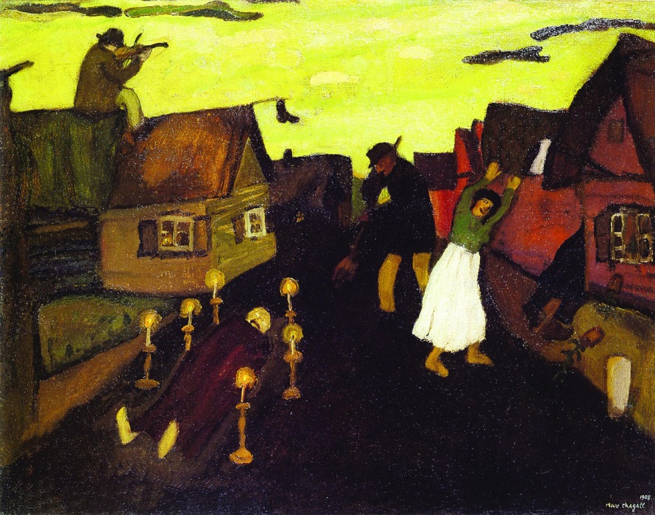 Марк Шагал. «Покойник»,1908