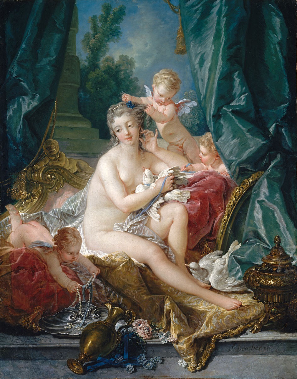 Картина маслом. Франсуа Буше. Картина «Туалет Венеры», 1751