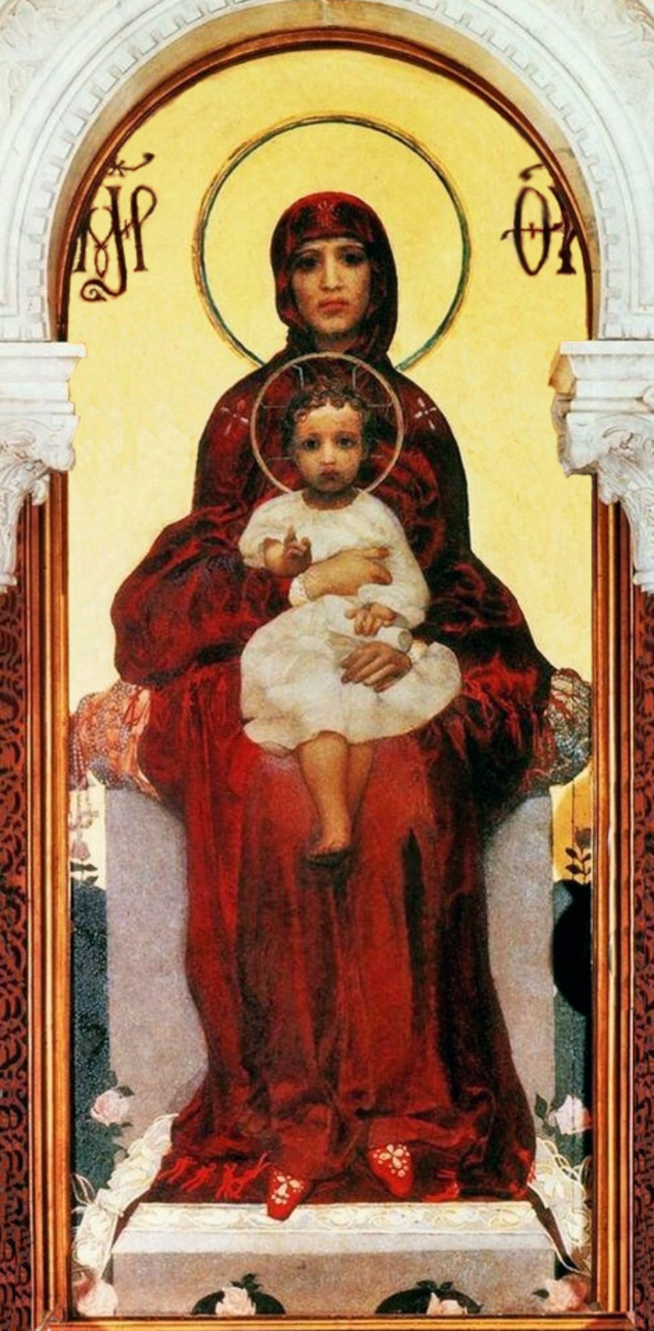 Михаил Врубель. «Богоматерь с младенцем», 1885