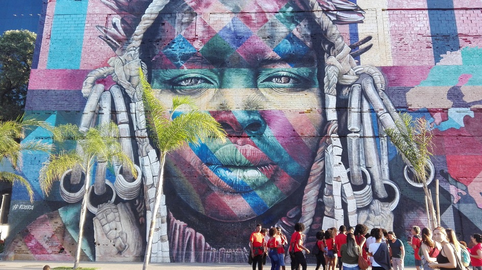Мурал. Мурал на энтическую тематику в Рио-де-Жанейро