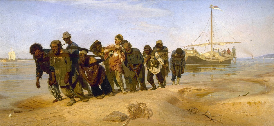 Известные русские художники. Илья Репин. «Бурлаки на Волге», 1873
