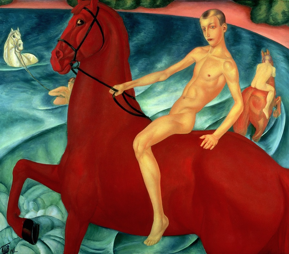 Известные русские художники. Кузьма Петров-Водкин. «Купание красного коня», 1912